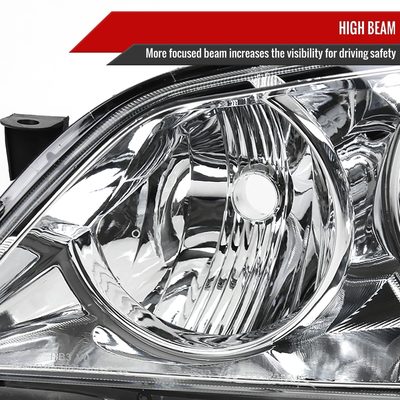 2001-2005 Lexus IS300 Factory Style Crystal Headlights Chrome/Clear Lens