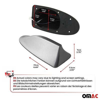 Mercedes Car Shark Fin Antenna Roof Radio AM/FM Signal Dark Grey