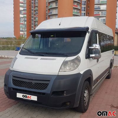 2014-2022 RAM ProMaster Windshield Sun Visor & Bug Shield Hood Deflector Kit 2Pcs Smoke