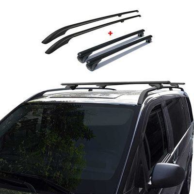 2016-2023 Mercedes Metris L2 MWB Roof Racks & Roof Rails Black Set