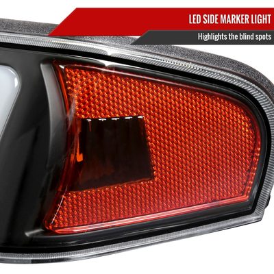 2004-2012 Chevy Colorado/ Canyon LED Bumper Corner Signal Lights Matt Black
