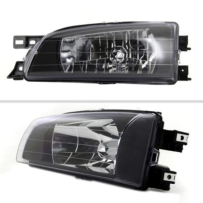 1995-2001 Subaru Impreza Factory Style Crystal Headlights Matte Black/Clear