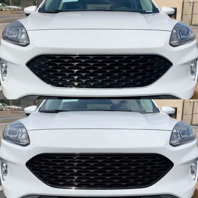 2020-2022 Ford Escape Grille Overlay Gloss Black 1Pcs ABS Plastic