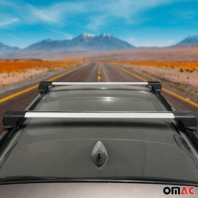 Roof Rack Cross Bars Luggage Carrier for Audi Q8 e-Tron 2024-2026 Gray 2Pcs