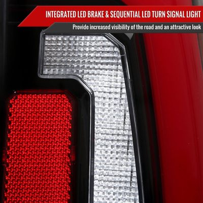 2007-2014 Chevy Tahoe/Suburban/Yukon/Denali LED Signal Tail Lights Jet Black