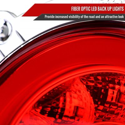 1995-1998 Nissan Skyline GT R33 JDM Red LED Tail Lights Chrome/Red Lens