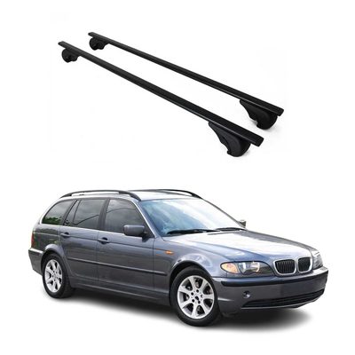 2000-2006 BMW 3 Series E46 Touring Roof Rack Cross Bars Black
