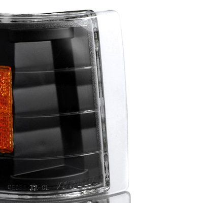 1994-1998 GMC C/K Sierra/Yukon/Suburban Corner Lights Amber Reflectors Black