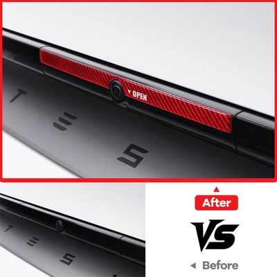 Model Y Juniper Rear Trunk Button Sticker | Flexible Urethane Carbon Fiber