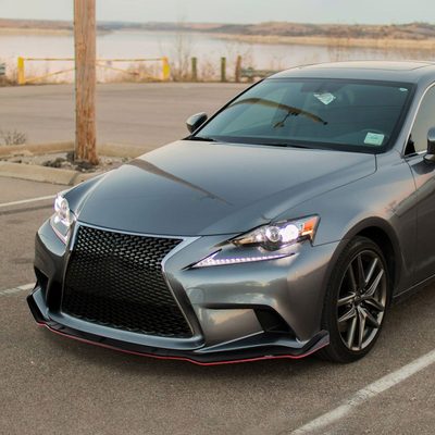 2014-2016 Lexus IS250 F-Sport Glossy Trim 3Pcs Front Bumper Lip Splitter Kit