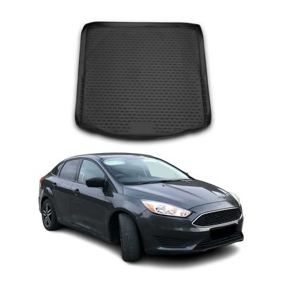 2012-2018 Ford Focus Sedan OMAC Cargo Mats Liner Waterproof TPE Black