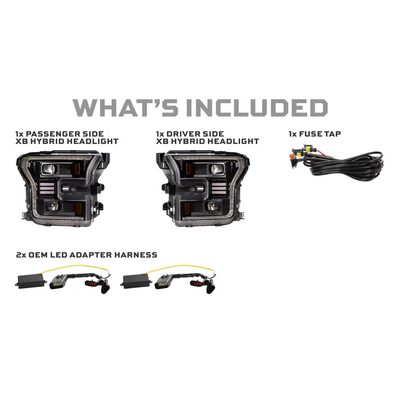 Morimoto XB Black DRL Hybrid LED Headlights LF550.2