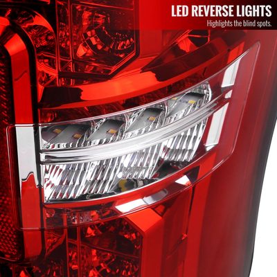2017-2019 Ford F-250/350/450/550 Super Duty LED Bar Tail Lights Chrome/Red