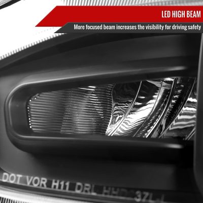 2016-2021 Honda Civic LED Headlights LED Sequential Turn Signal Matt Black