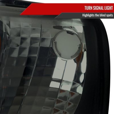1993-1997 Ford Ranger Factory V2 Headlights w/Corner Lights Chrome/Smoke