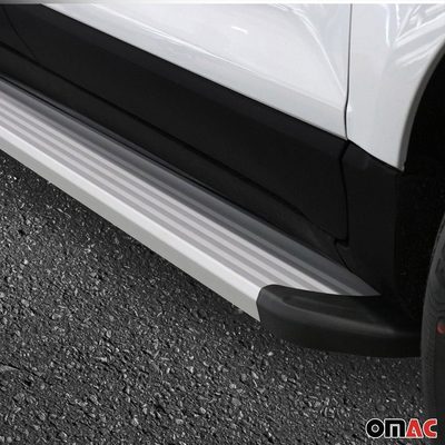 2018-2026 Volvo XC60 Side Step Nerf Bars Running Boards Alu Silver 2x