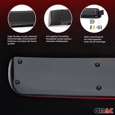 2010-2013 Ford Transit Connect Front Windshield Sun Visor 1 Pc Smoke