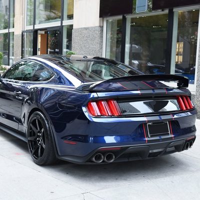 2015-2017 Ford Mustang Black GT350 Rear Diffuser w/Dual Steel Muffler Tips