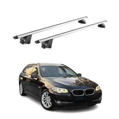 2010-2023 BMW 5 Series F11 G31 Wagon Roof Rack Cross Bars Silver