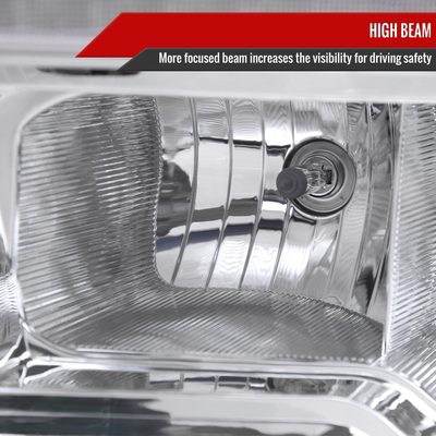 2009-2018 Dodge RAM 1500/ RAM 2500 3500 Dual LED Bar Factory Headlights Chrome