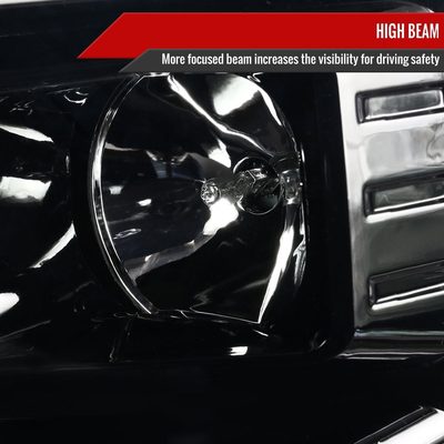 2007-2014 Chevy Silverado 1500/2500HD/3500HD LED C-Bar Headlights Black
