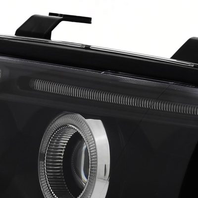 1999-2001 Audi A4/S4 Dual Halo Projector Headlights Matte Black/Clear Lens
