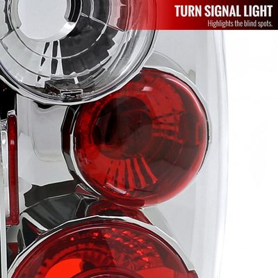 2001-2005 Ford Ranger Tail Lights Chrome Housing/Clear Lens