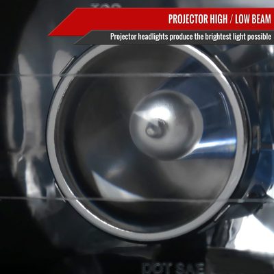 Universal 4"x6" H4 Projector Headlights Matte Black Housing/Glass Lens