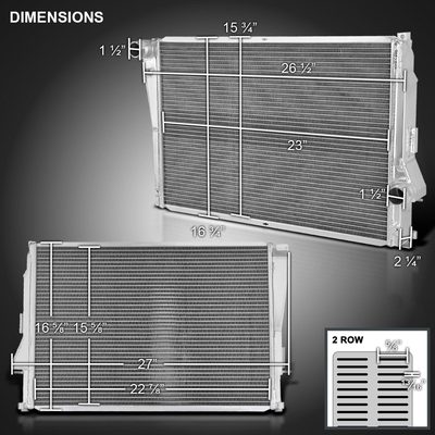 2001-2006 BMW 3 Series E46 Manual Transmission Alu 3-Row Performance Radiator