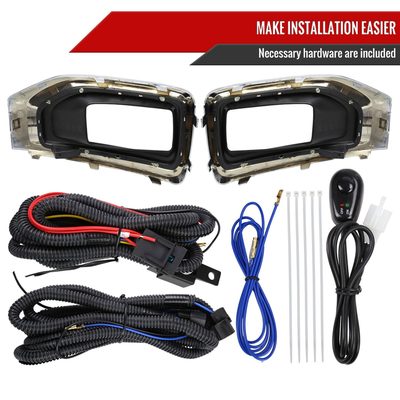 2015-2018 GMC Yukon/Yukon XL Bumper Fog Lights Kit Chrome Housing/Clear Lens