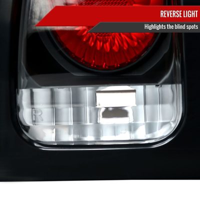 1994-1998 Ford Mustang Tail Lights Matte Black Housing/Clear Lens
