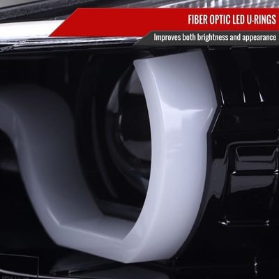 2012-2015 BMW F30 3 Series Sedan Dual U-Bar Headlights LED Signal Lights Smoke