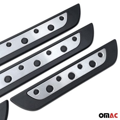 Dodge Ram Door Sill Scuff Plate Scratch Protector Stainless Steel Silver 4 Pcs