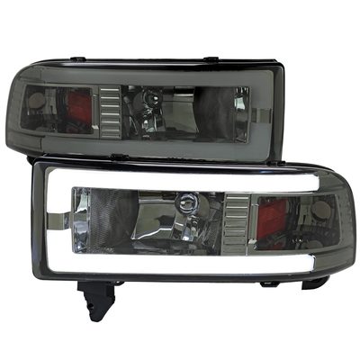 1994-2001 Dodge RAM 1500/ RAM 2500/3500 Dual LED Bar Factory Headlights Smoke