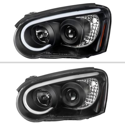 2004-2005 Subaru Impreza WRX/STI Outback Projector Headlights LED Bar Black