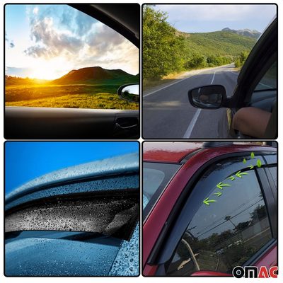 2019-2026 Toyota Corolla Sedan Window Visor Vent Rain Deflector 4Pcs Smoke
