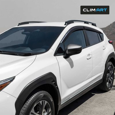 Clim Art Wind Deflectors for Subaru XV Crosstrek 2024-2026 Tape-On Dark Smoke 6x