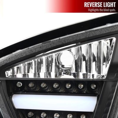 2006-2008 BMW E90 3 Series Sedan LED Tail Lights Matte Black/Clear Lens