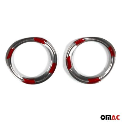 2018-2022 Toyota C-HR Fog Light Lamp Bezel Cover Stainless Steel Silver 2 Pcs