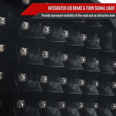 2005-2008 Dodge Charger LED Tail Lights Matte Black Housing/Clear Lens