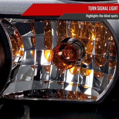 1998-2011 Ford Crown Victoria Projector Headlights LED Light Strip Matt Black