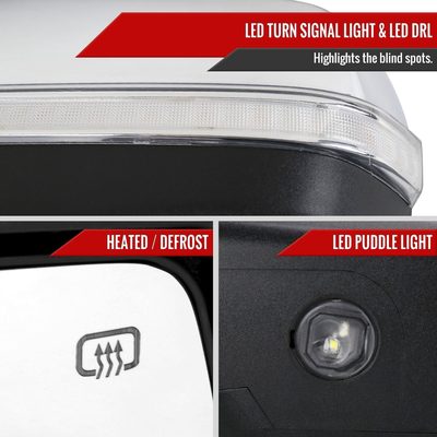 2014-2018 Chevy Silverado/ Sierra Chrome Auto-Fold & Heated Side Mirror Driver