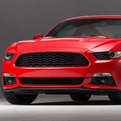 2015-2017 Ford Mustang Front Grille LED Driving Lights - 6PC Black/Smoke Lens