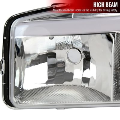 1999-2006 GMC Sierra/Yukon/Yukon XL Headlights&Signal Bumper Lights Chrome