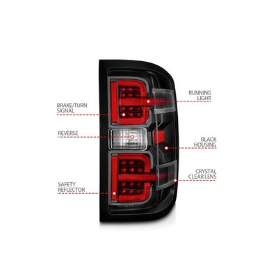 Anzo Black LED Tail Lights 311425