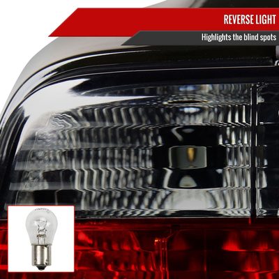 1992-1998 BMW E36 3 Series Sedan Tail Lights Chrome Housing/Red Smoke Lens