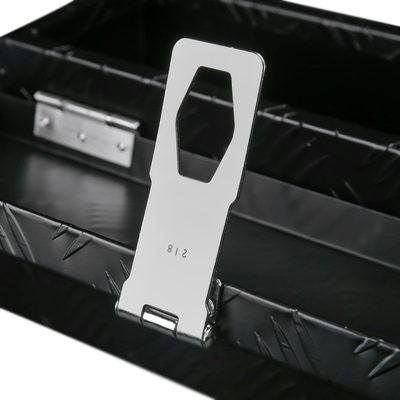 Universal 20" Heavy Duty Black Aluminum Truck Tool Box w/ Lock & Keys