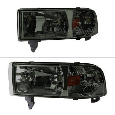 1994-2001 Dodge RAM 1500 2500 3500 Factory Headlights Chrome/Smoke