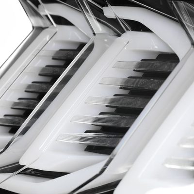 2015-2023 Ford Mustang Sequential Signal LED Tail Lights Jet Black/Clean Lens