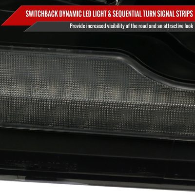 2009-2018 Dodge RAM 1500 / RAM 2500 3500 Headlights Matte Black/Smoked